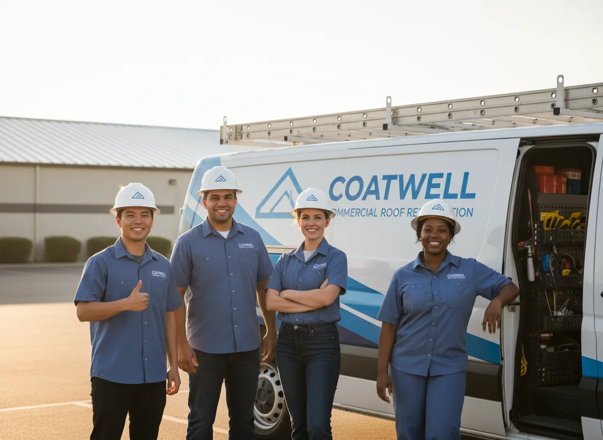 Commercial roof coating company in Jermyn, TX