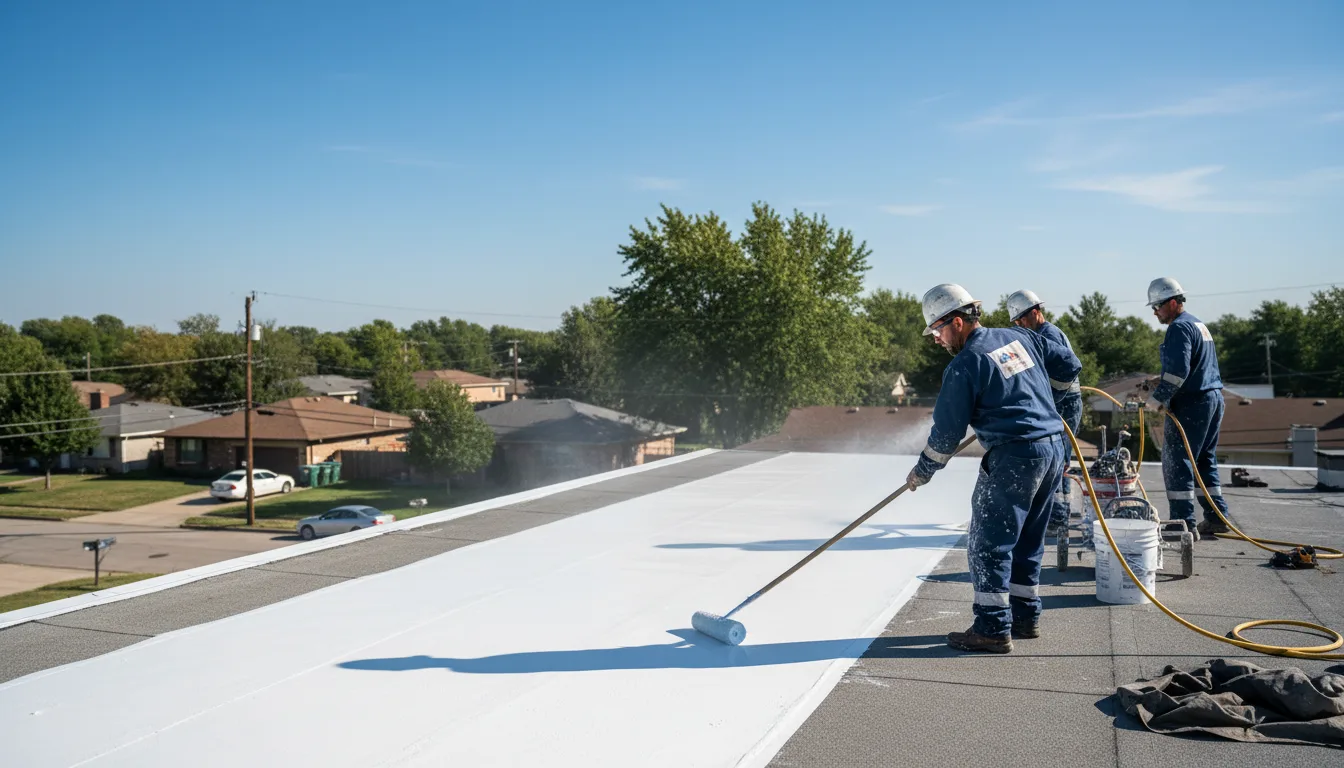 Commercial roof coating in Jermyn, TX near me